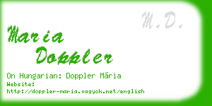 maria doppler business card